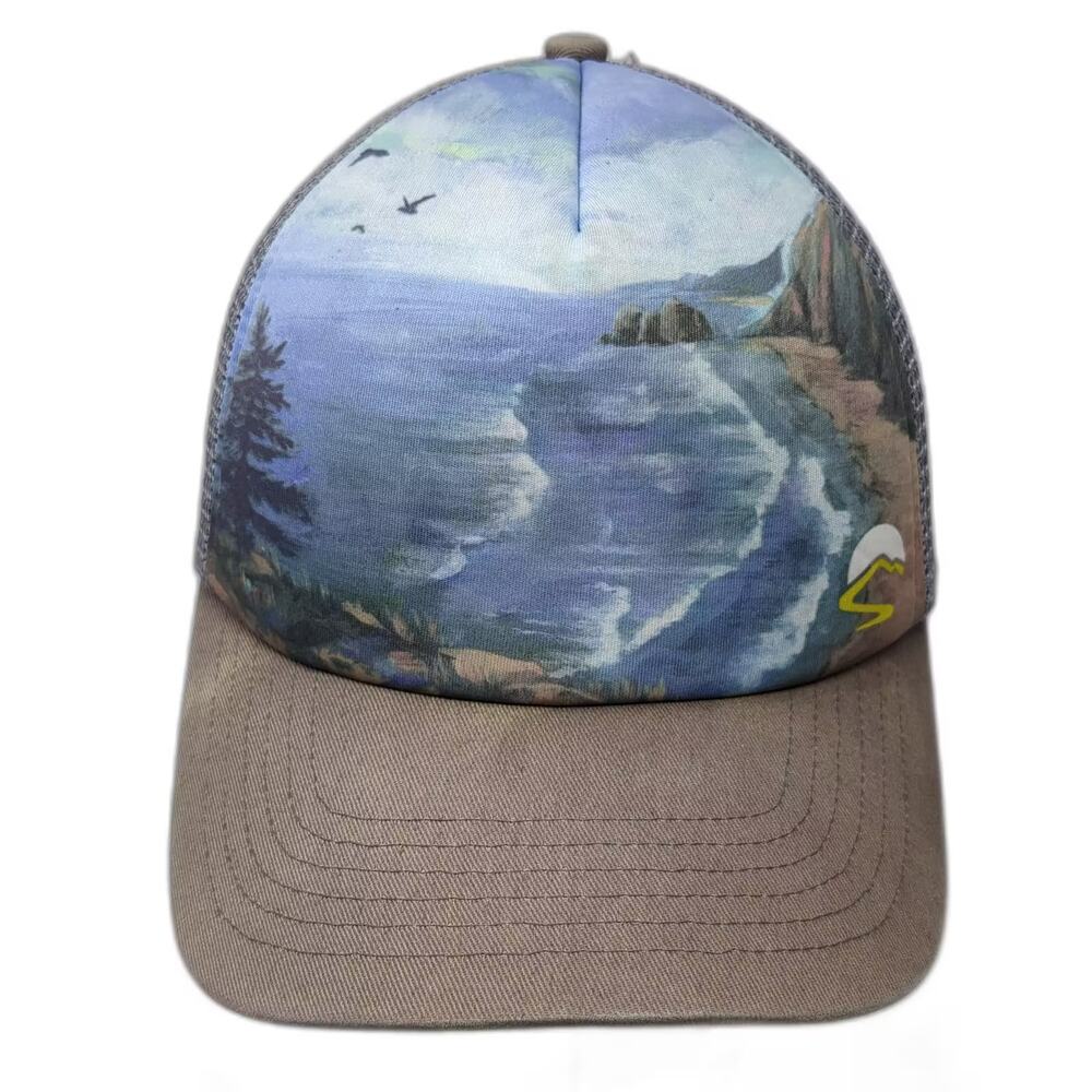 Sunday Afternoons Trucker Hat Gray OS Snapback Artist Series Landscape Print